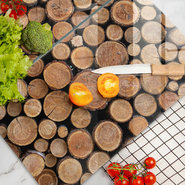 Herdabdeckung Baumstämme