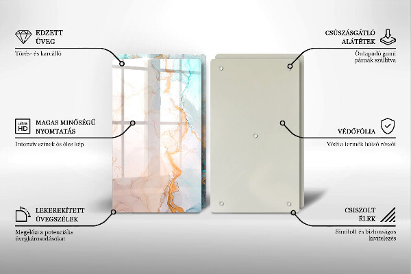 Herdabdeckung Marmorabstraktion