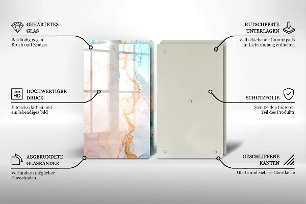 Herdabdeckung Marmorabstraktion
