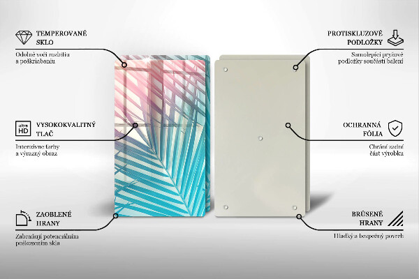 Herdabdeckung Pastellblätter