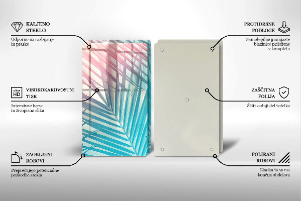 Herdabdeckung Pastellblätter