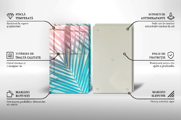 Herdabdeckung Pastellblätter