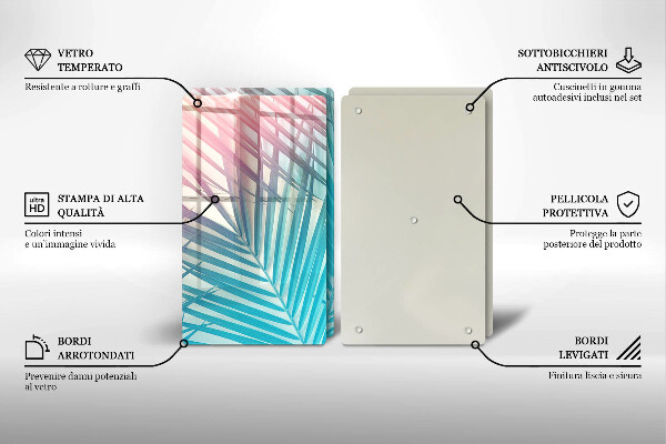 Herdabdeckung Pastellblätter