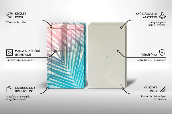 Herdabdeckung Pastellblätter