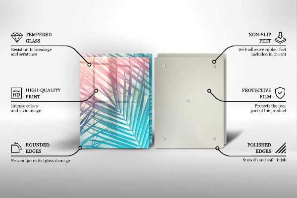 Herdabdeckung Pastellblätter