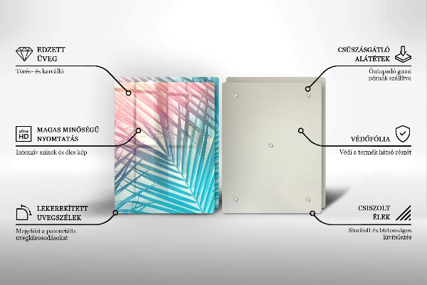 Herdabdeckung Pastellblätter