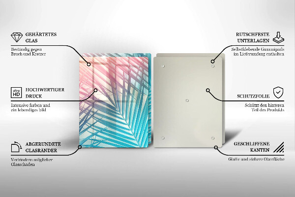 Herdabdeckung Pastellblätter