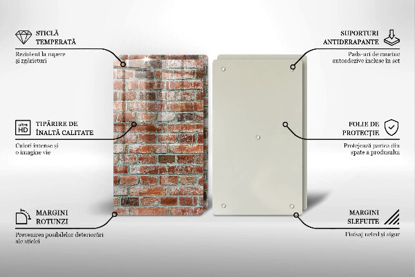 Herdabdeckung Alte Backsteinmauer