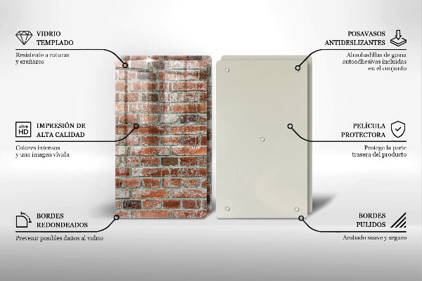 Herdabdeckung Alte Backsteinmauer