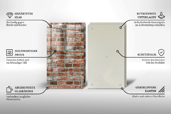 Herdabdeckung Alte Backsteinmauer