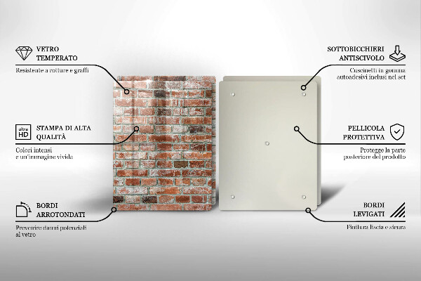 Herdabdeckung Alte Backsteinmauer