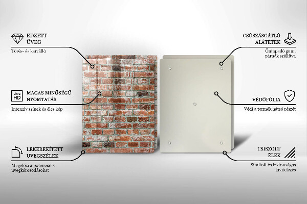Herdabdeckung Alte Backsteinmauer