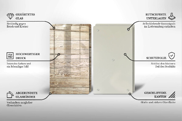 Herdabdeckung Holzbretter