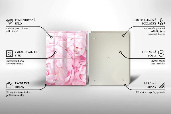 Herdabdeckung Zarte Pfingstrosen