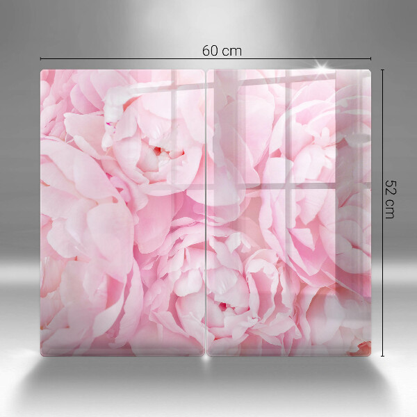 Herdabdeckung Zarte Pfingstrosen