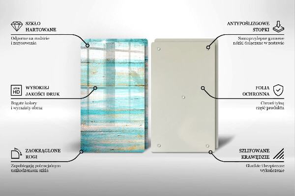 Herdabdeckung Vintage-Holzbretter