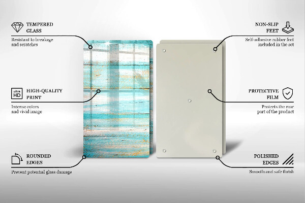 Herdabdeckung Vintage-Holzbretter