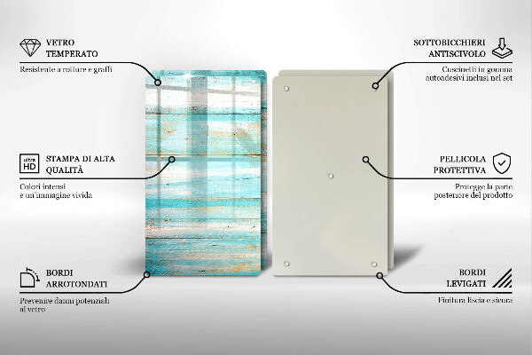 Herdabdeckung Vintage-Holzbretter