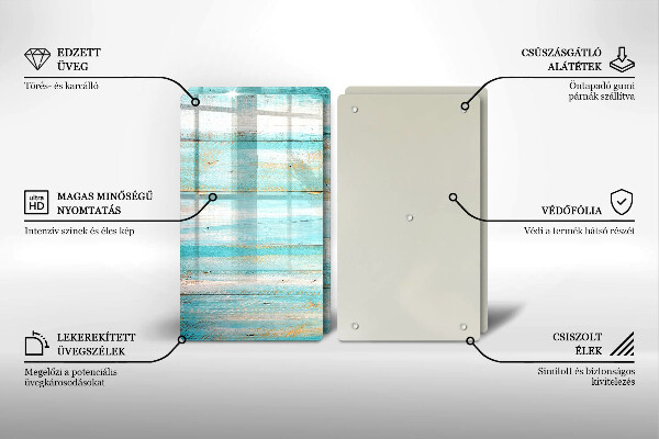 Herdabdeckung Vintage-Holzbretter