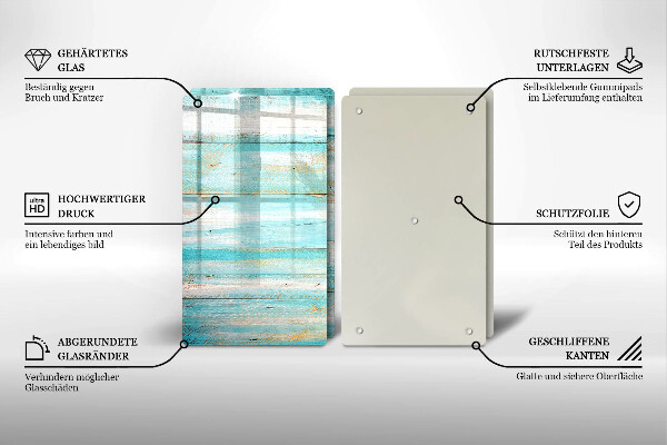 Herdabdeckung Vintage-Holzbretter