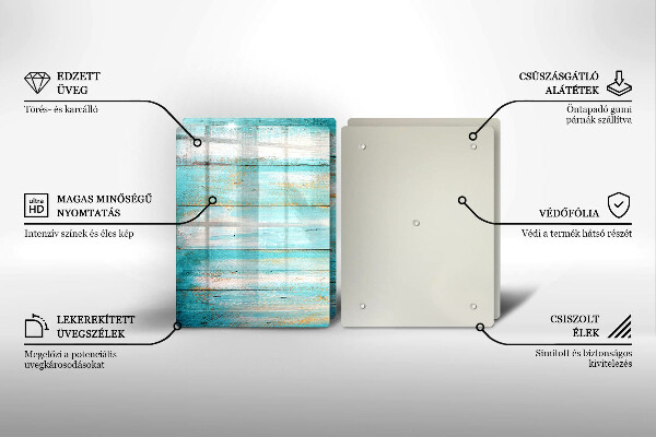 Herdabdeckung Vintage-Holzbretter