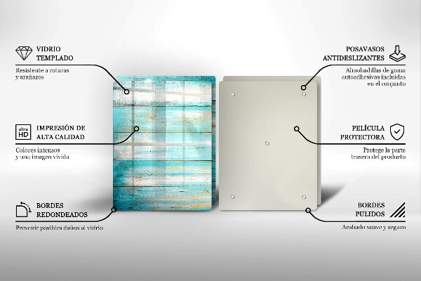 Herdabdeckung Vintage-Holzbretter