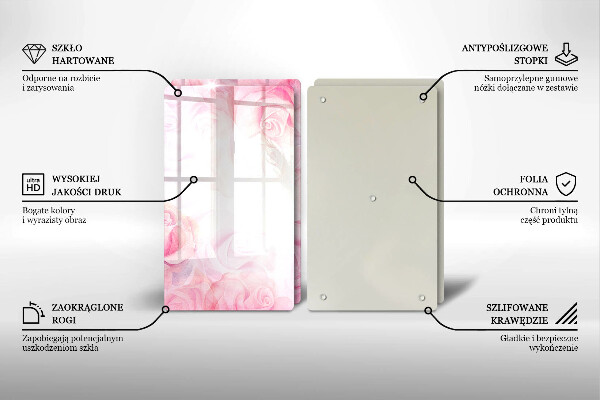 Herdabdeckung Zarter Rosenhintergrund