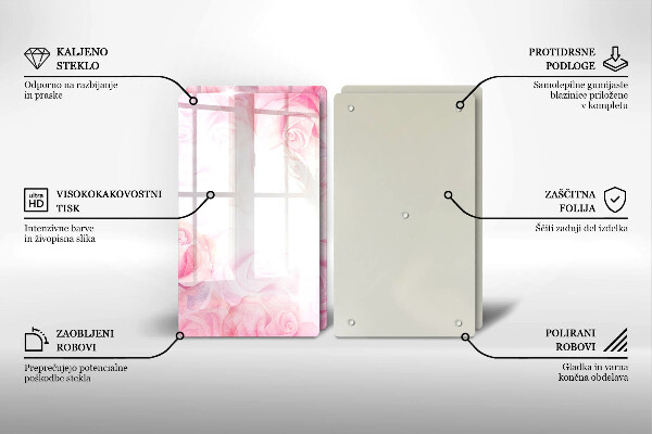 Herdabdeckung Zarter Rosenhintergrund