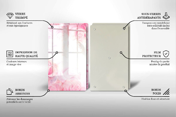 Herdabdeckung Zarter Rosenhintergrund