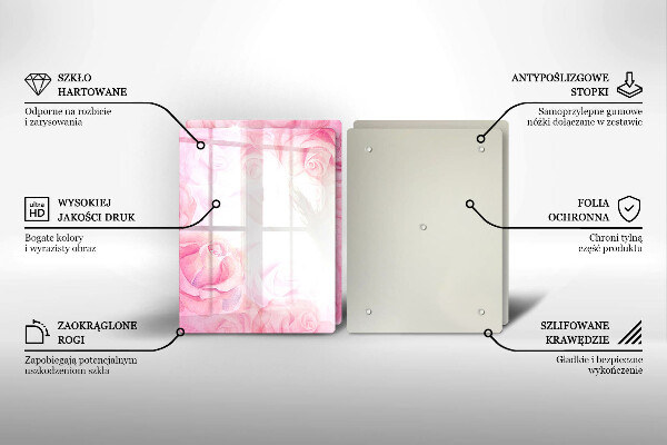 Herdabdeckung Zarter Rosenhintergrund