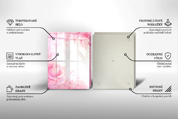 Herdabdeckung Zarter Rosenhintergrund