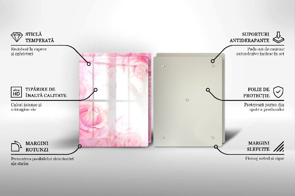 Herdabdeckung Zarter Rosenhintergrund