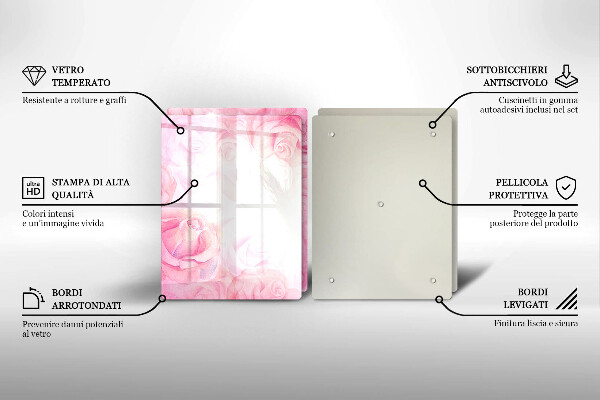 Herdabdeckung Zarter Rosenhintergrund