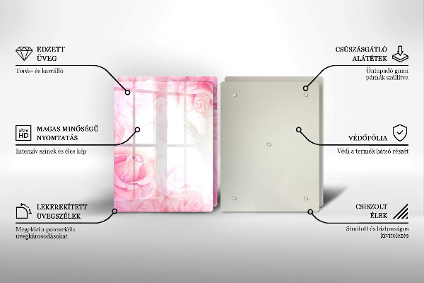 Herdabdeckung Zarter Rosenhintergrund