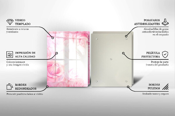 Herdabdeckung Zarter Rosenhintergrund