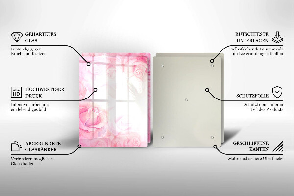 Herdabdeckung Zarter Rosenhintergrund