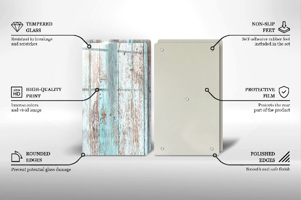 Herdabdeckung Alte Vintage-Bretter