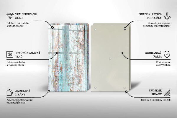 Herdabdeckung Alte Vintage-Bretter