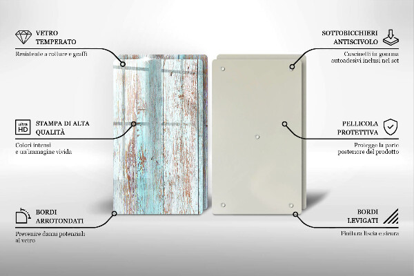 Herdabdeckung Alte Vintage-Bretter