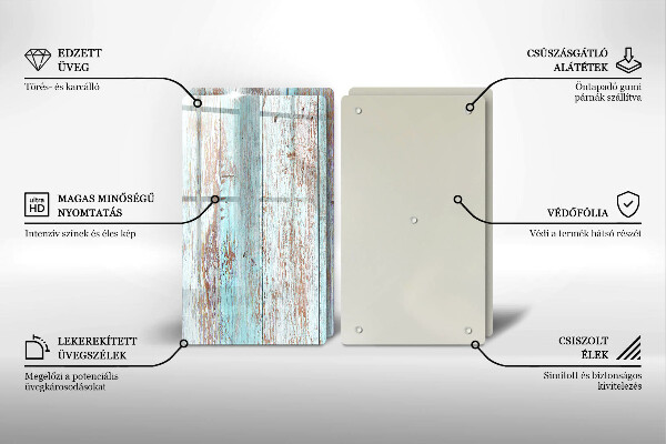 Herdabdeckung Alte Vintage-Bretter