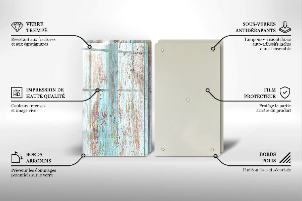 Herdabdeckung Alte Vintage-Bretter