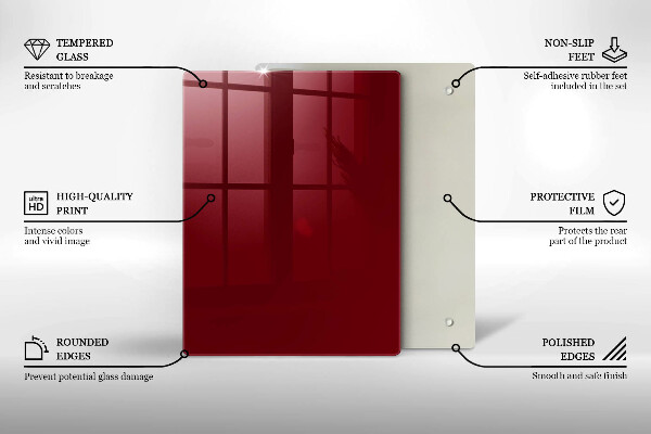 Herd schutzplatte weinrote Farbe