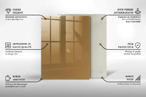 Abdeckung induktionskochfeld Beige Farbe