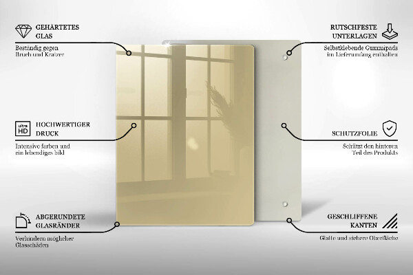 Abdeckung induktionskochfeld Beige Farbe