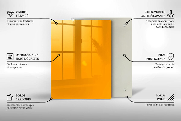 Abdeckung induktionskochfeld Dunkelgelbe Farbe