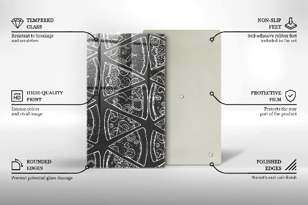Herd abdeckplatte Pizzaillustration
