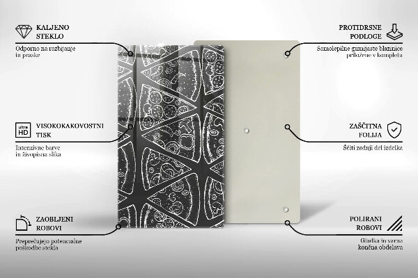 Herd abdeckplatte Pizzaillustration