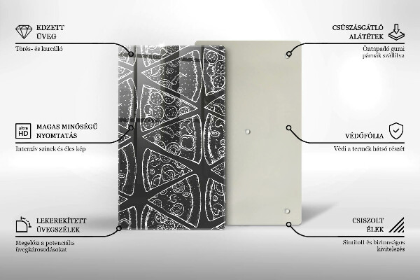 Herd abdeckplatte Pizzaillustration