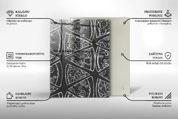 Herd abdeckplatte Pizzaillustration