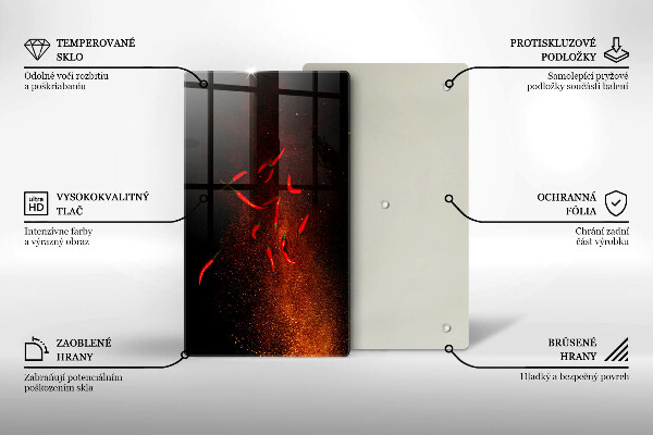 Schutz für induktionskochfeld Scharfe Chilischoten